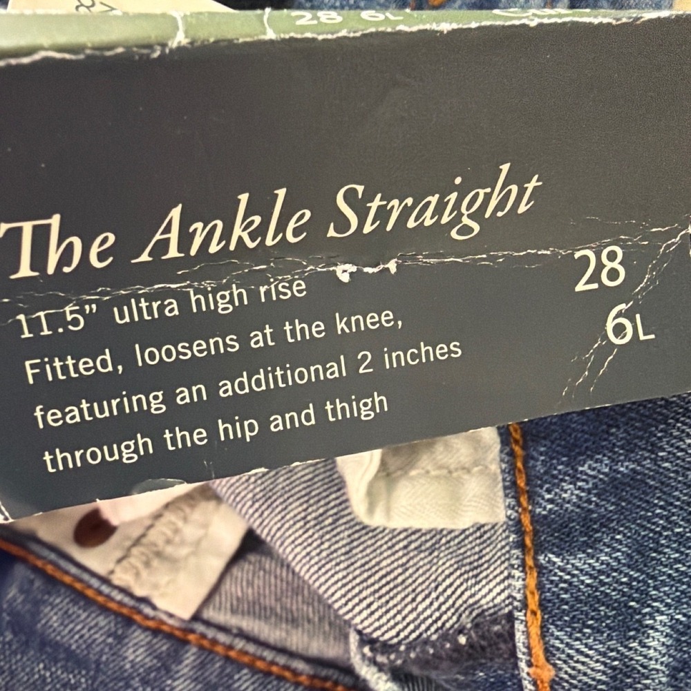 Abercrombie & Fitch Curve Love Ankle Straight Ultra High Rise Jeans 28 6L - Picture 14 of 14